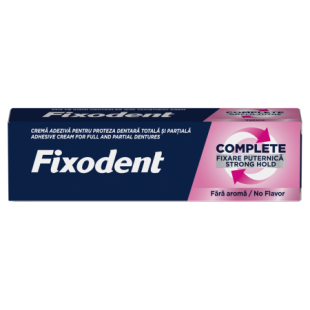 Crema adeziva pentru proteza dentara Complete Strong Hold Neutral, 47 g, Fixodent