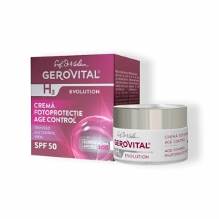 Crema fotoprotectie SPF 50 H3 Evolution Age Control, 50 ml, Gerovital