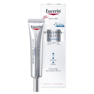 Crema de ochi SPF 15 Hyaluron Filler, 15 ml, Eucerin
