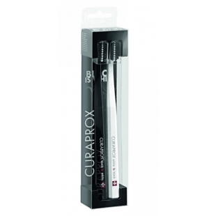 Set 2 periute de dinti 5460 ultra soft Black is white, Curaprox