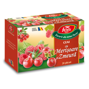 Aromfruct ceai zmeura si merisoare 20plicuri, Fares