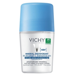Deodorant roll-on mineral fara saruri de aluminiu 48h, 50 ml, Vichy