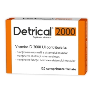 Detrical Vitamina D 2000 UI, 120 comprimate, Zdrovit