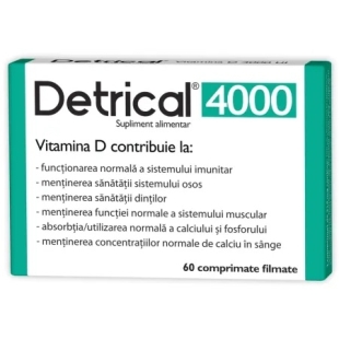 Detrical Vitamina D 4000 UI, 60 comprimate, Zdrovit