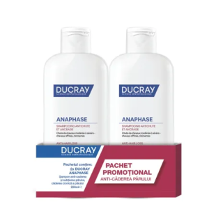 Pachet Sampon revitaliant si fortifiant Anaphase, 200 ml + 200 ml, Ducray