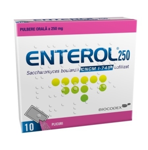 Enterol, 250 mg, 10 plicuri, Biocodex