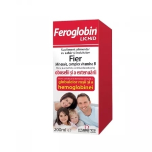 Feroglobin B12 sirop (lichid), 200 ml, Vitabiotics