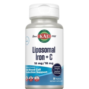 Fier + Vitamina C Liposomal Kal, 18 mg, 30 capsule, Secom