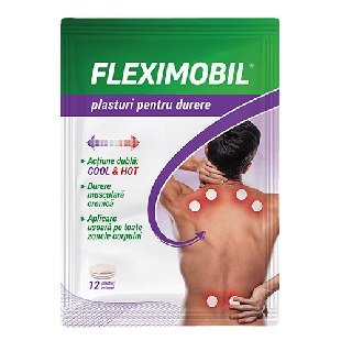 Fleximobil plasturi pentru durere, 12 bucati, Fiterman Pharma