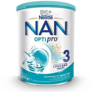 Lapte praf fortifiat Nan 3 OptiPro, +12 luni, 800 g, Nestle