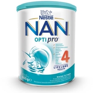Lapte praf fortifiat Nan 4 Optipro, 2 ani+, 800 g, Nestle