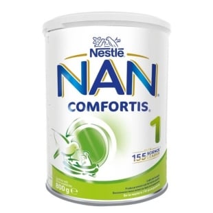 Lapte praf de inceput pentru bebelusi Nan 1 Comfortis, +0 luni, 800 g, Nestle