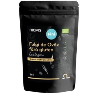 Fulgi de ovaz fara gluten ecologici, 250 g, Niavis