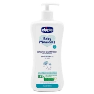 Gel de dus si sampon 2 in 1 fara lacrimi Baby Moments +0 luni, 750 ml, Chicco