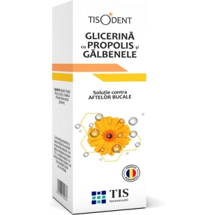 Glicerina cu propolis si galbenele Tisodent, 25 ml, Tis Farmaceutic