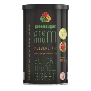 Green Sugar Premium pulbere, 1000 g, Remedia