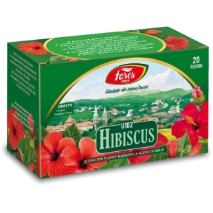 Ceai hibiscus U102, 20 plicuri, Fares