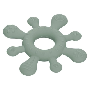 Inel de dentitie, FreeON, Pentru masajul gingiilor, Cu diverse texturi, Din silicon, Fara BPA, 3 luni+, Verde