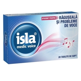 Isla medic voice cu aroma de cirese, 20 tablete de supt, Engelhard