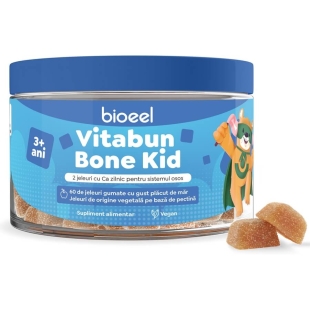 Jeleuri gumate cu calciu Vitabun Bone Kid, 60 jeleuri, Bioeel