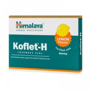 Koflet-H cu aroma de lamaie, 12 pastile, Himalaya