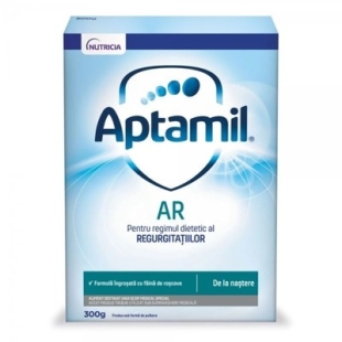 Lapte praf Aptamil AR (antireflux / antiregurgitare), de la nastere (0-6 luni), 300 g, Nutricia