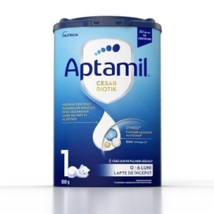 Lapte praf Aptamil Cesar Biotik 1, 0-6 luni, 800g, Nutricia