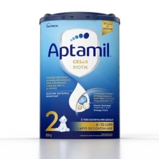 Lapte praf Aptamil Cesar Biotik 2, 6-12 luni, 800g, Nutricia