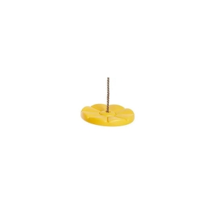 Leagan, Dice, Monkey Swing, Rotund, Cu franghie PP, Cu inaltime reglabila pana la 240 cm, 3 ani+, Yellow