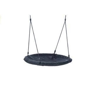 Leagan, Dice, Tip cuib, Diametru 100 cm, Ajustabil pe inaltime pana la 250 cm, Din tesatura impermeabila, Pana la 150 kg, Conform cu EN 71-1 2 3 8, 3 ani+, Black