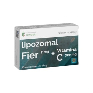 Fier + vitamina C lipozomal, 30 capsule, Remedia