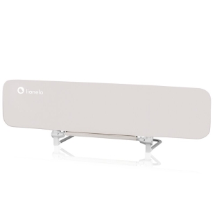 Bariera de protectie pentru pat, Lionelo, Lora XL, Pliabila, Sistem de blocare StandSafe, Geanta de transport inclusa, 150x46 cm, Conform cu BS 7972:2001+A1:2009, Bej