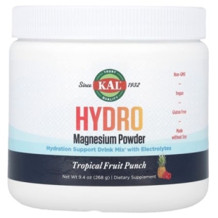 Hydro Magnesium Powder Tropical Fruit Punch Kal, 268 g, Secom