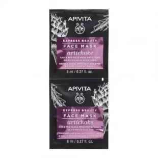 Masca pentru fata cu extract de anghinare Express Beauty, 2 x 8 ml, Apivita