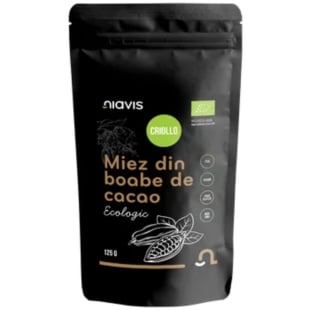 Miez din boabe de cacao ecologice 125 g, Niavis