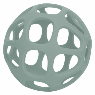 Minge, Free2Play, Pentru dentitie, Moale, Din silicon alimentar, Fara BPA, Dezvolta abilitatile motorii si coordonarea ochi-mana, Usor de curatat, Diametru 11 cm, 0 luni+, Green