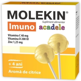 Molekin Imuno cu aroma de citrice +4 ani, 12 acadele, Zdrovit