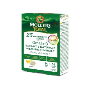 Mollers Total, 14 capsule + 14 comprimate, Moller's