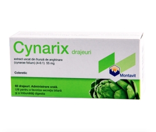 Cynarix, 55 mg, 60 drajeuri, Montavit