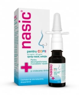 Nasic pentru copii spray nazal, solutie, 0,5 mg/ml + 50 mg/ml, 10 ml, Cassella Med