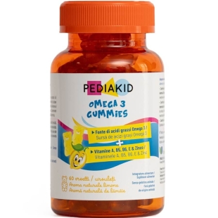 Omega 3 pentru copii cu aroma de lamaie, 60 jeleuri gumate, Pediakid