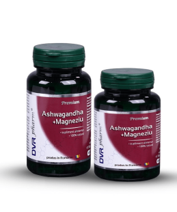 Pachet Ashwagandha + magneziu, 60 + 30 capsule, DVR Pharm