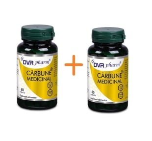 Carbune Medicinal, pachet 60 + 60 capsule, DVR Pharm