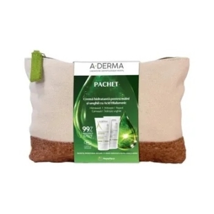 Pachet Crema hidratanta pentru maini si unghii, 50 ml + 50 ml, A-Derma