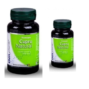 Pachet Cupru natural, 60 + 30 capsule, DVR Pharm