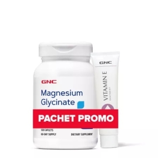 Pachet Magnesium Glycinate 120 capsule + Unguent cu vitamina E 50 g