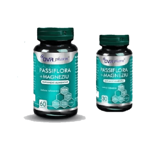 Pachet Passiflora + magneziu, 60 + 30 capsule, DVR Pharm