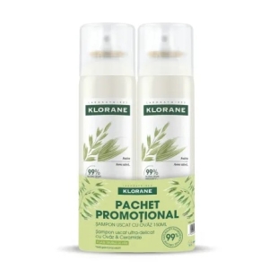 Pachet Sampon uscat cu ceramide si ovaz Bio, 2 x 150 ml, Klorane