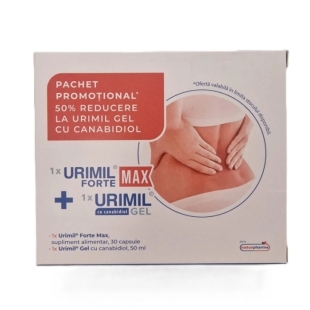 Pachet Urimil Forte Max, 30 capsule + Urimil gel, 50ml, Naturpharma