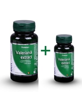 Pachet Valeriana extract, 60 + 30 capsule, DVR Pharm